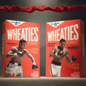 The limited-edition collectors box features a double-sided spin on the legendary orange box, with Muhammad Ali on one side and Jaalen Best as Ali on the other