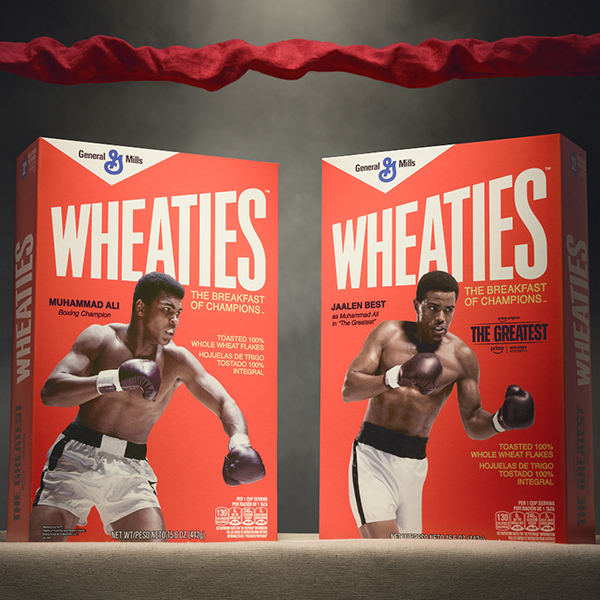 The limited-edition collectors box features a double-sided spin on the legendary orange box, with Muhammad Ali on one side and Jaalen Best as Ali on the other